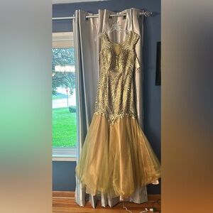 Gold prom dress